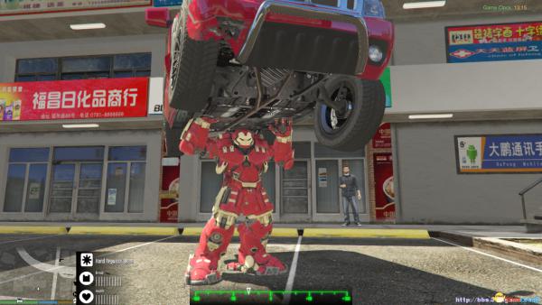 侠盗猎车5GTA5PC版 钢铁侠MOD 反浩克机甲钢铁侠MOD