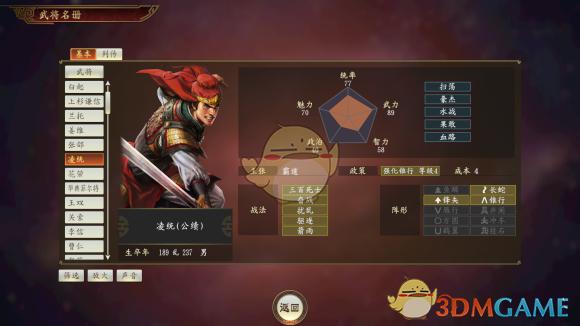 《三国志14》凌统武将点评