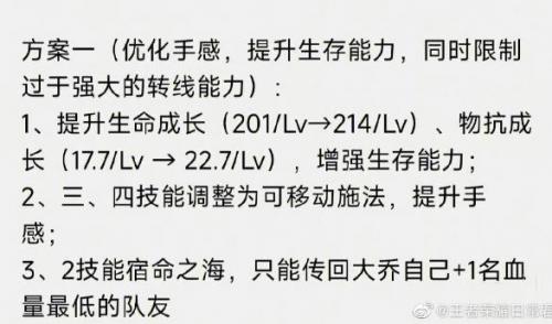 王者荣耀大乔削弱方案是什么 王者荣耀大乔削弱方案攻略大全分享