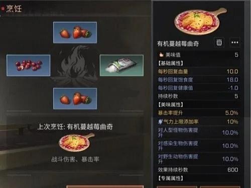 明日之后采集食物食谱有哪些 明日之后采集食物食谱介绍